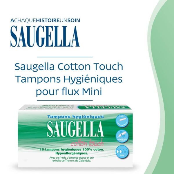 Saugella Cotton Touch Tampon Hygiénique Mini 16 unités