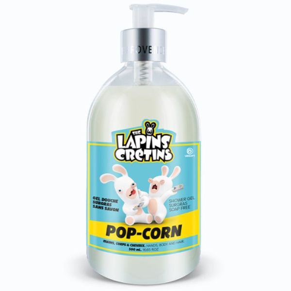 Les Petits Bains de Provence Gel Douche Sans Savon - 500ml - Pop Corn Lapins Crétins