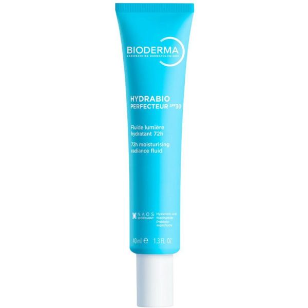 Bioderma Hydrabio Perfecteur Fluide Lumière Hydratant 72H SPF30 40 ml – Soin éclat protecteur tout type de peau
