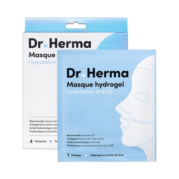 Dr Herma Masque Hydrogel Hydrate Illumine Raffermit Tous Types de Peaux - 1 Unité