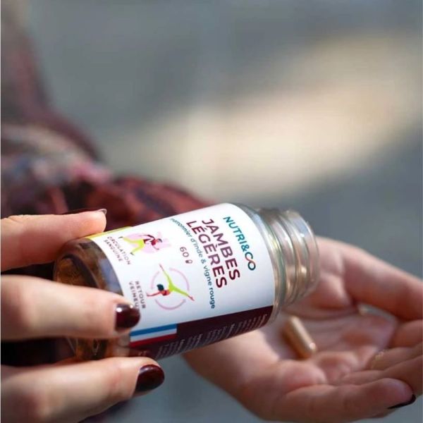 Nutri&Co Jambes Légères - 60 gélules - Circulation veineuse et confort des jambes