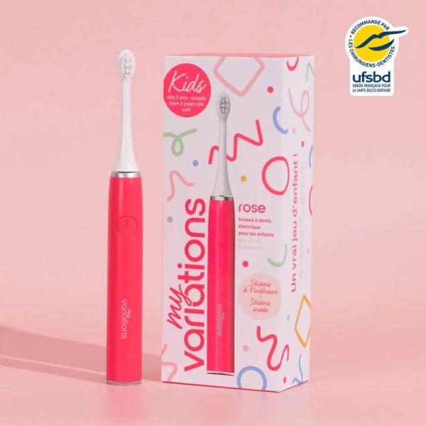 Myvariations Kids Brosse À Dents Électrique Enfant - De 3 à 12 ans - Couleur Rose - 1 unité