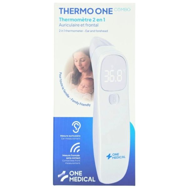 One Medical Thermo One Combo Thermomètre 2 en 1 - Mesure auriculaire et frontale