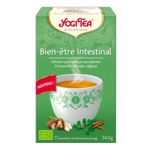 Yogi Tea Bien-Être Intestinal Bio - Mélange Savoureux et Aromatique - 17 Sachets