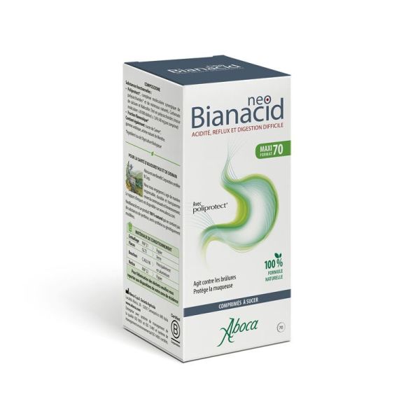 Aboca NeoBianacid Acidité et Reflux - 70 comprimés