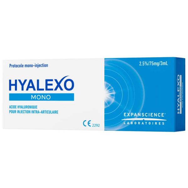 Hyalexo Mono 2,5%/75mg/3ml - Solution stérile pour injection intra-articulaire