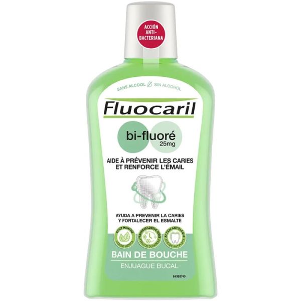 Fluocaril Bi-Fluoré Bain de Bouche au Fluor - 500ml - Protège, renforce et rafraîchit durablement