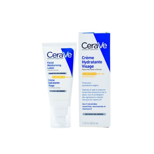 CeraVe Crème Hydratante Visage SPF50 - 52ml