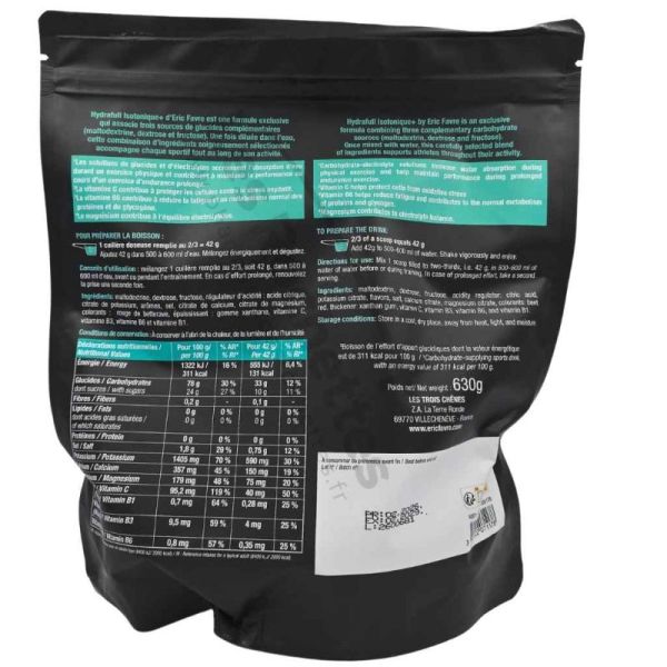 Eric Favre Hydrafull Isotonique+ Saveur Framboise 630 g – hydratation et performance endurance