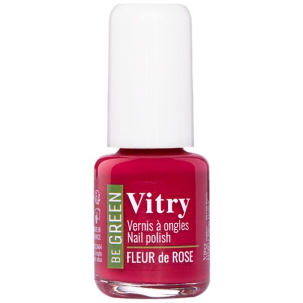 Vitry Be Green Vernis à Ongles - 6 ml - Couleur : Fleur de Rose - Vernis vegan, naturel et innovant