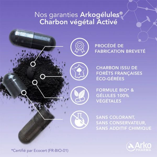 Arkogélules Charbon Végétal Activé Bio 40 gélules