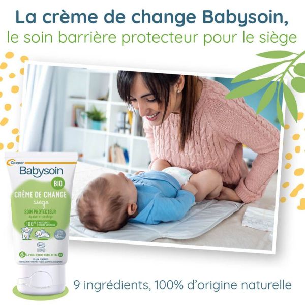 Babysoin Crème de Change BIO - 75g - Protection et réparation du siège de bébé