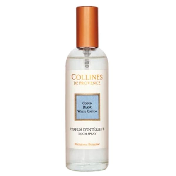 Collines de Provence Parfum d'Intérieur Coton Blanc 100ml – Senteur fraîche et poudrée