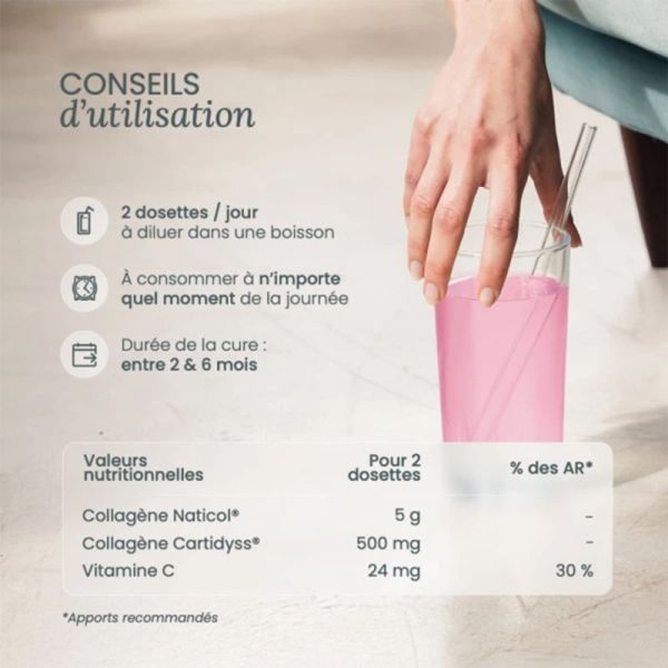 Nutri&Co Le Collagène Marin Type I II III et Vitamine C Fruits Rouges 180g – Jeunesse et articulations