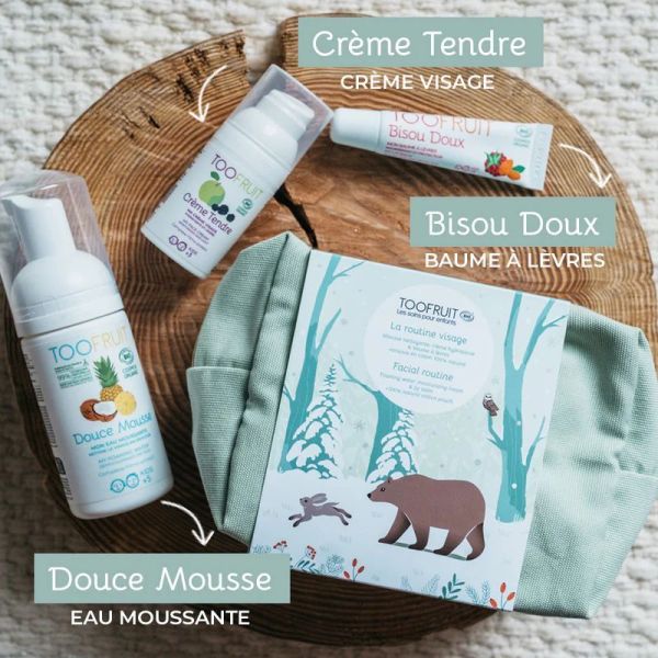 TooFruit Coffret de Noël Routine Visage Enfant Bio - 3 Soins