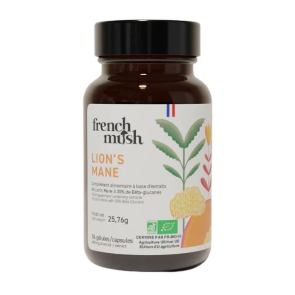 French Mush Lion's Mane Bio Concentration et Mémoire - 56 Gélules
