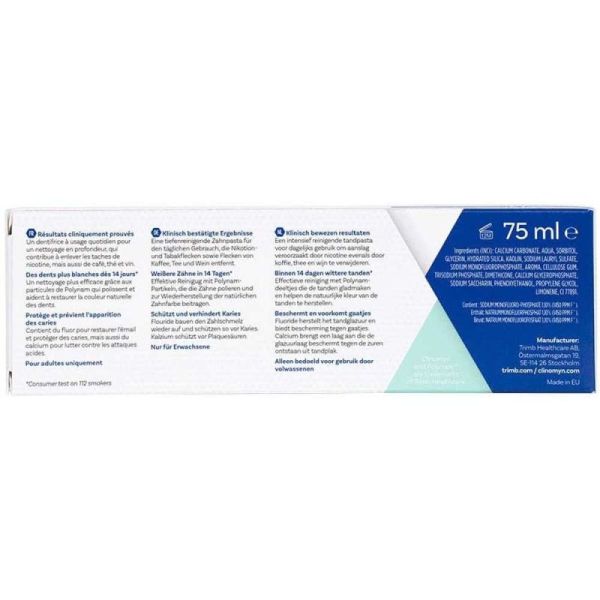 Clinomyn Dentifrice Menthe Forte Spécial Fumeur 75ml
