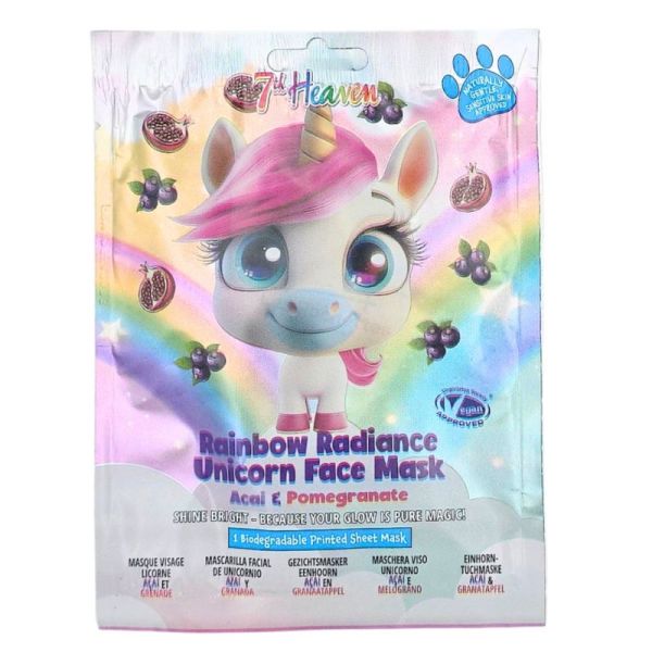 7th Heaven Masque Visage Licorne Açaï et Grenade 1 Masque – Nourrit et revitalise