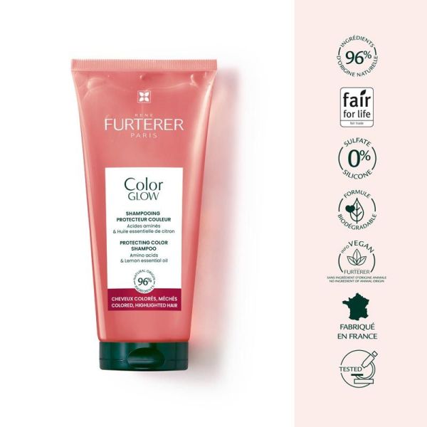 René Furterer Color Glow Shampoing Protecteur Couleur - 200 ml - Cheveux Colorés ou Méchés