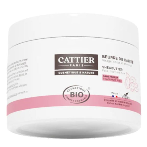 Cattier Beurre De Karité 100% Bio 100g Sans Parfum – Nutrition et protection intense