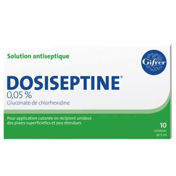 Gifrer Dosiseptine Dose 5ml - Boîte de 10 - Gluconate de chlorhexidine