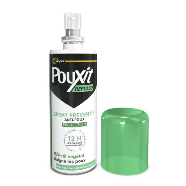 Pouxit Répulsif Spray Préventif Anti-Poux - 75ml - Prévention efficace contre les poux dès 3 ans
