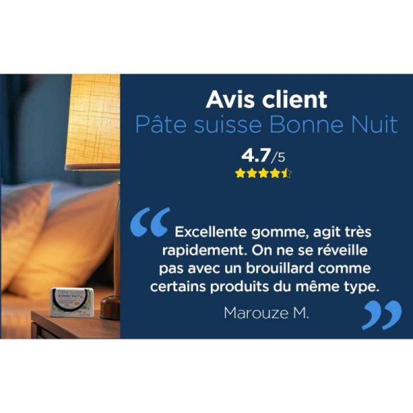Lehning Pâte Suisse Bonne Nuit Réduit le Temps d'Endormissement - 40 Gommes