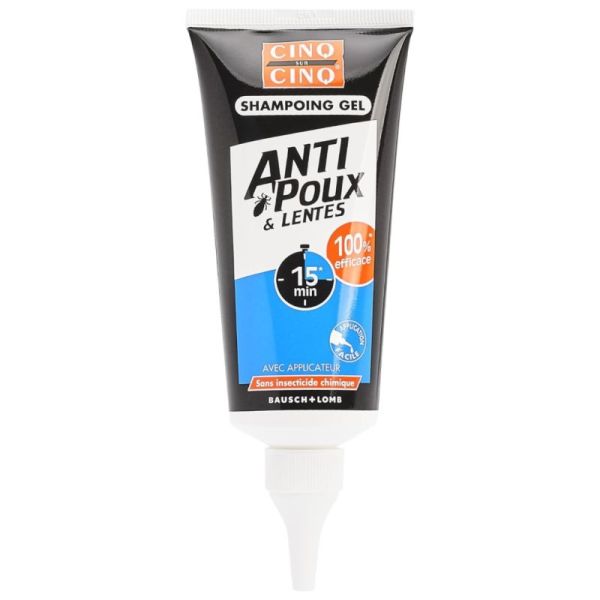 Cinq sur Cinq Shampoing Gel Anti-Poux et Lentes - 100 ml avec Peigne