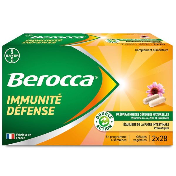 Berocca Immunité Défense - 2 x 28 Gélules Végétales