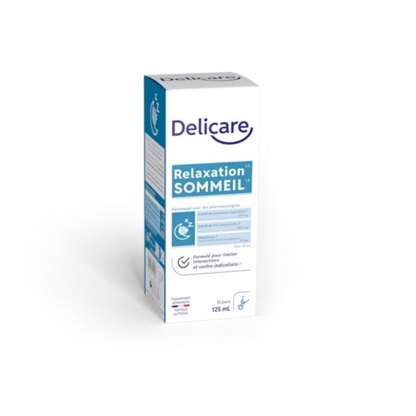 Delicare Relaxation Sommeil 125 ml - Aide à trouver un meilleur sommeil et diminue la nervosité
