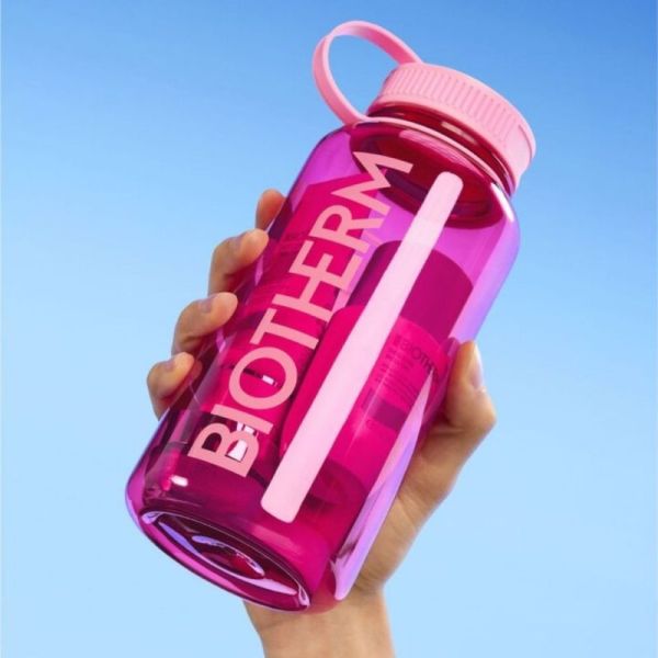 Biotherm Pink Drop coffret gourde de sport 1L - 4 produits - routine hydratation visage et corps