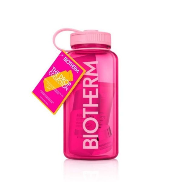 Biotherm Pink Drop coffret gourde de sport 1L - 4 produits - routine hydratation visage et corps