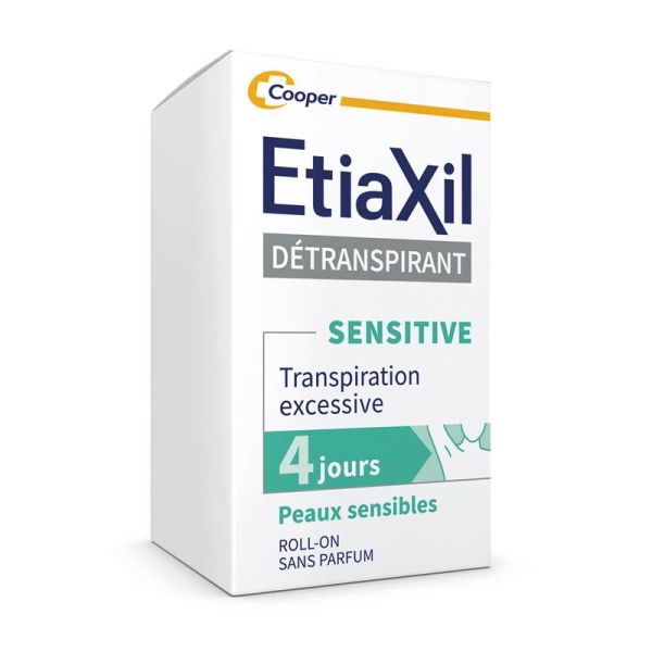 Etiaxil Détranspirant Peaux Sensibles Roll-On 15ml - Transpiration excessive des aisselles