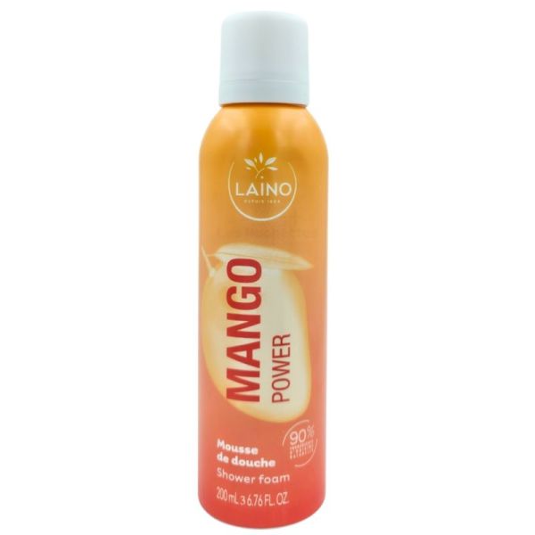 Laino Mango Power Mousse de Douche 200 ml - Nettoie en douceur et hydrate l'épiderme