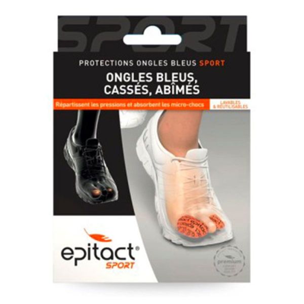 Epitact Sport Protections Ongles Bleus - EpitheliumTact 02 - Prévient les Ongles Bleus et les Ampoules - Taille S - Lot de 2