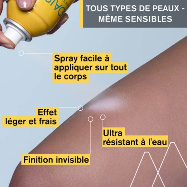 Uriage Bariésun Brume Sèche SPF 30 200 ml - Résiste à l'eau, texture fraîche, peau sensible