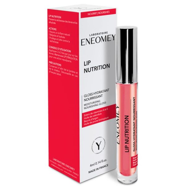 Eneomey Lip Nutrition - Gloss Hydratant Nourrissant 4 ml - Soin Réparateur et Protecteur