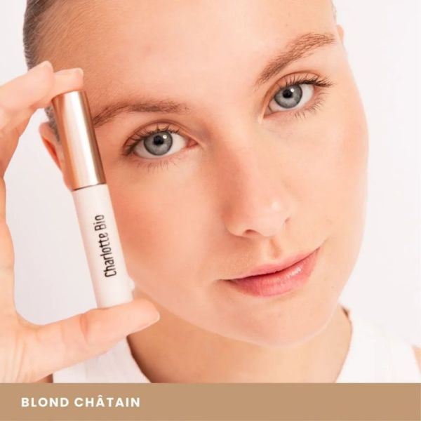 Charlotte Bio Gel Mascara à Sourcils Teinté Blond Chatain 6ml - Maquillage soin des sourcils, densifiant et fixateur