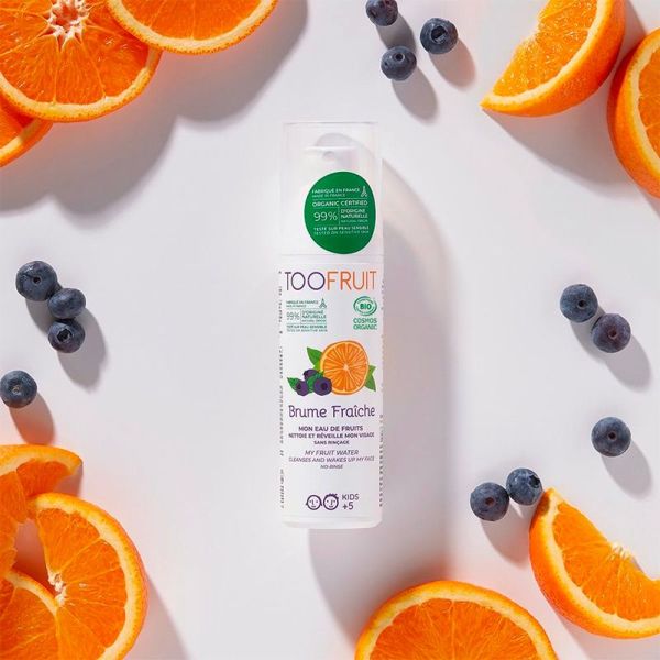 Toofruit  Brume Fraiche Eau Nettoyante Visage - 100ml - Nettoie, rafraîchit et protège dès 5 ans