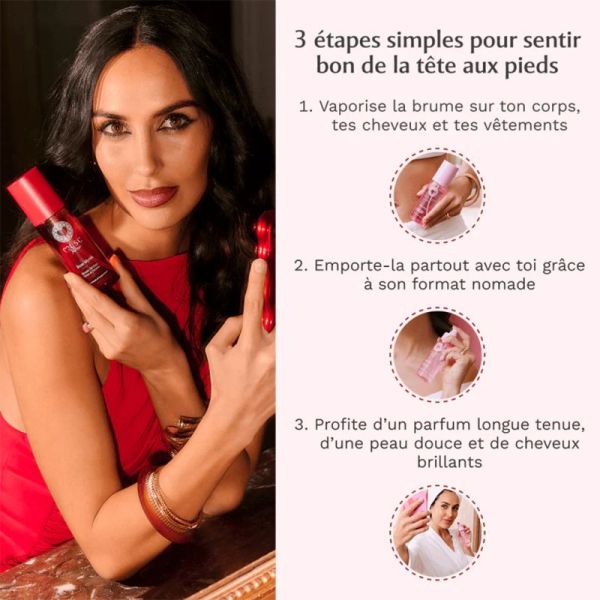 Musc Intime Brume All Over Corps & Cheveux à la Rose Mystik Flacon 100 ml – Voile sensuel et hydratation