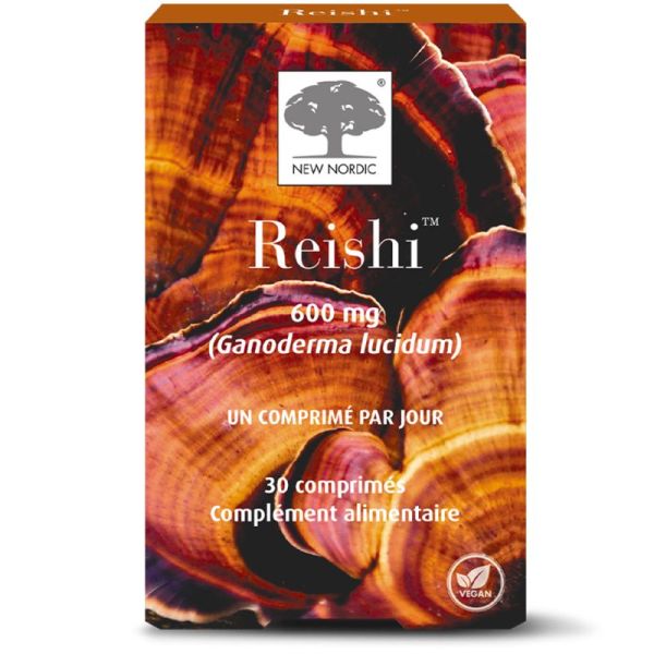 New Nordic Reishi 600 mg 30 Comprimés – Immunité et vitalité