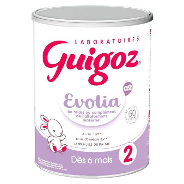 Guigoz Lait Infantile Evolia a2 2 - Dès 6 mois - 800g