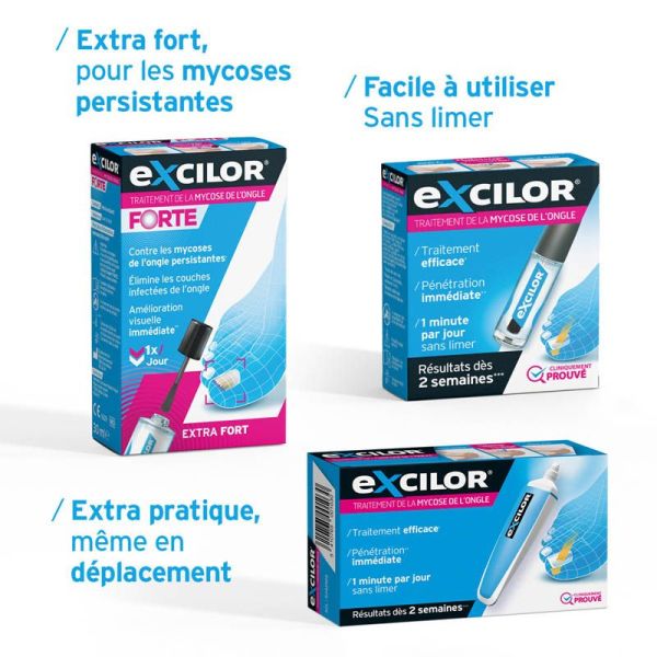 Excilor Stylet Traitement Mycose Ongle - 3,3 ml - Action rapide contre les mycoses