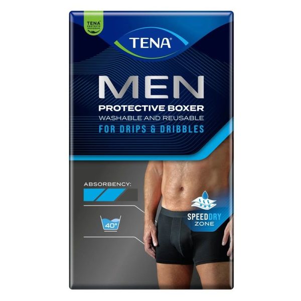 Tena Men Protective Boxer de Protection Lavable Noir - Taille M - 1 Unité