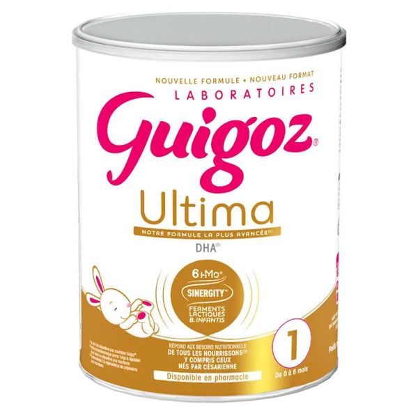 Guigoz Ultima DHA Lait En Poudre Premium - 1er Âge - Dès La Naissance Jusqu'a 6 Mois - 780g