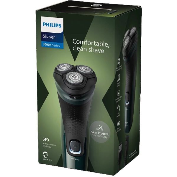 Philips Shaver 3000X Series Rasoir Électrique 100% Étanche X3002/00