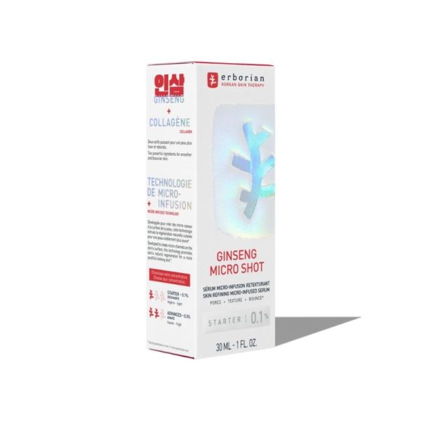 Erborian Ginseng Micro Shot Serum Starter 0.1% - Sérum booster lissant, anti-âge et fermeté