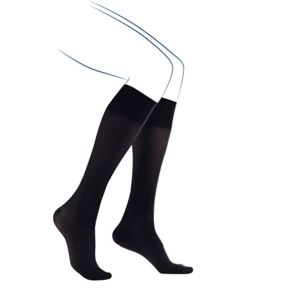 Thuasne Venoflex Secret Chaussettes de Contention Classe 3 Long – Compression forte et semi-transparence