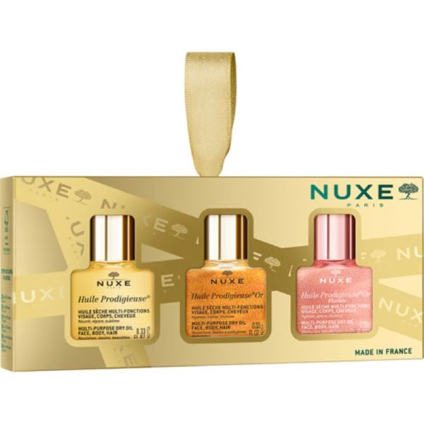 Nuxe Coffret Les 3 Prodigieux - Huile Prodigieuse Originale 10ml + Florale 10ml + Or 10ml