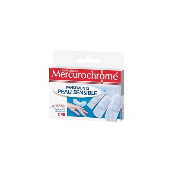 Mercurochrome Peau Sensible 40 Pansements